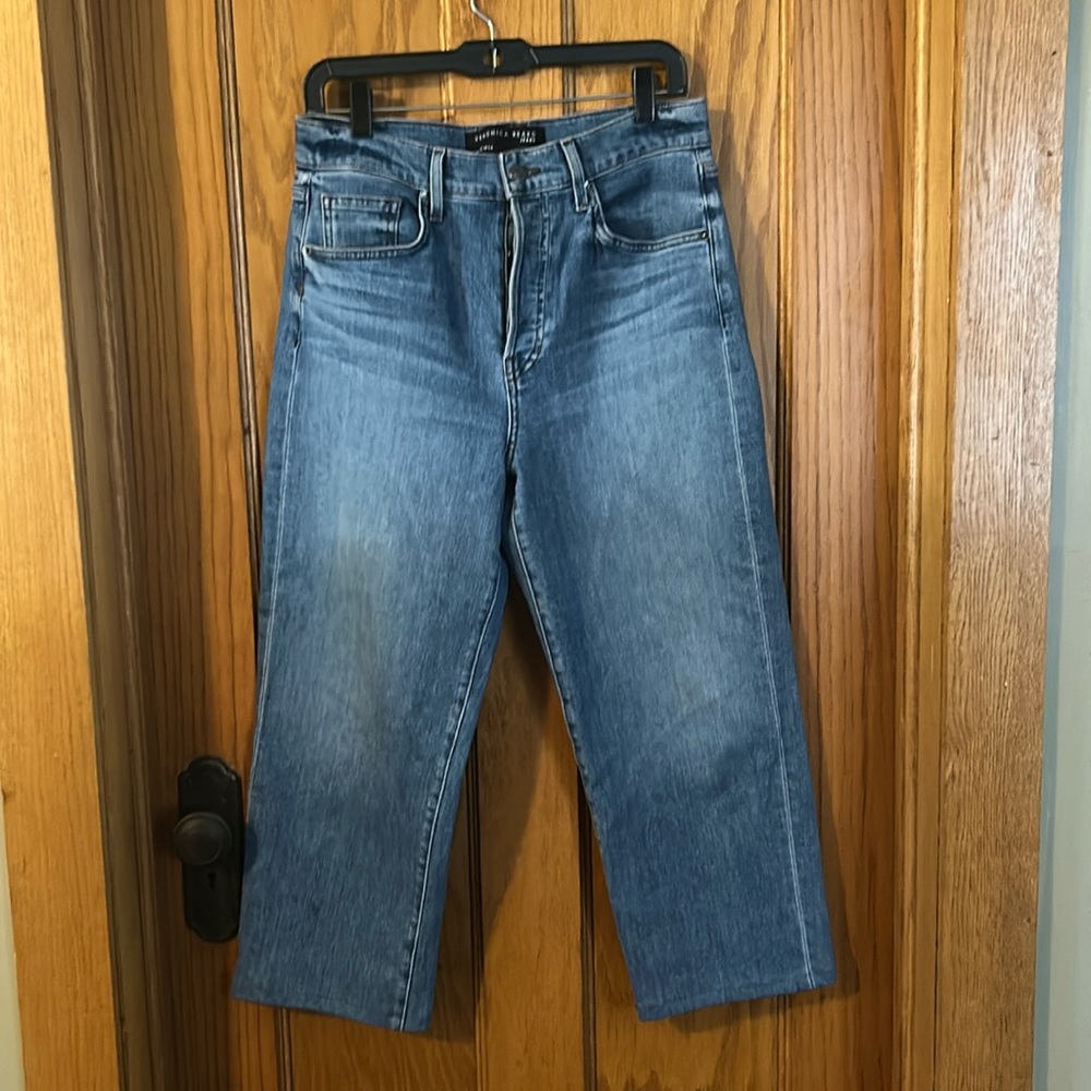Veronica Beard Blake High Rise Straight Jean Size 29 Cropped Ankle 23.5” inseam